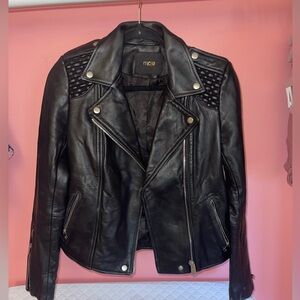 Maje leather jacket - genuine leather size 40 (S/M)